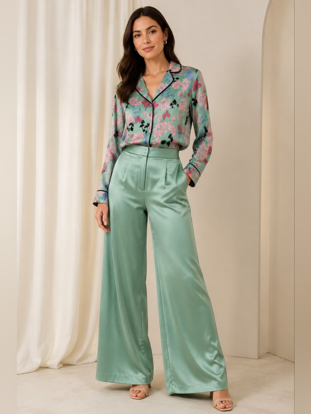 Misa Los Angeles Peony Shirt M
